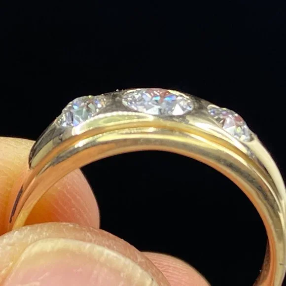 Appraised $4,395 14K yellow gold 1.0ct G/VS1 Euro cut Diamond ring band 5.0g s7